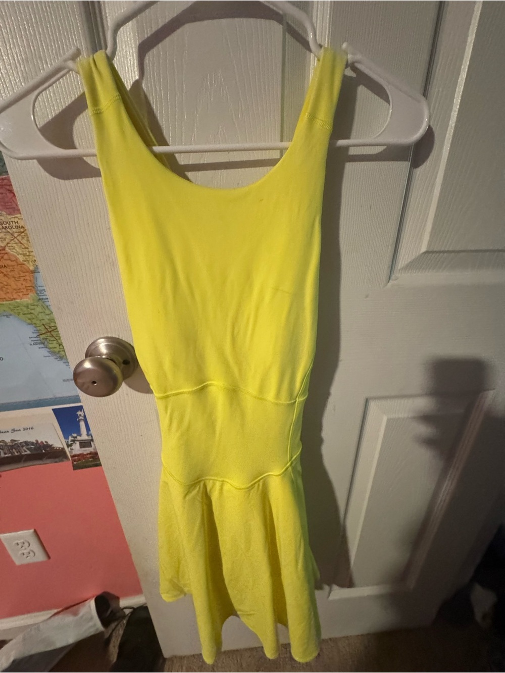 lululemon athletica Neon Yellow Sleeveless Fit & Flare Mini Dress